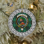 MacAlpine Tartan Ornament,  ceramic ornament, personalized christmas ornaments, christmas tree ornaments, christmas door decorations, Plaid Ornament, Tartan Ceramic Ornament
