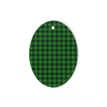 MacArthur Ancient Hunting Tartan Oval Ornaments, Christmas Tree Ornament, Plaid Christmas Ornaments, Ceramic Oval Christmas Tree Decoration, Tartan Oval Ornaments, Christmas Tree Ornament, Plaid Christmas Ornaments, Ceramic Oval Christmas Tree Decoration