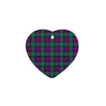 MacArthur Milton Tartan Heart Ornaments, Christmas Tree Ornament, Plaid Christmas Ornaments, Ceramic Heart Christmas Tree Decoration, Christmas Ornament, Plaid Ornament, Tartan Ornament, Buffalo Plaid Ornament