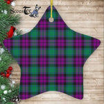 MacArthur Milton Tartan Ornament Star Ornament, Christmas Star Decorations, ceramic ornament, Plaid Star Ceramic Ornament, Christmas Ornament Decorations Gift