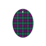 MacArthur Milton Tartan Oval Ornaments, Christmas Tree Ornament, Plaid Christmas Ornaments, Ceramic Oval Christmas Tree Decoration, Tartan Oval Ornaments, Christmas Tree Ornament, Plaid Christmas Ornaments, Ceramic Oval Christmas Tree Decoration