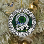 MacArthur Tartan Ornament,  ceramic ornament, personalized christmas ornaments, christmas tree ornaments, christmas door decorations, Plaid Ornament, Tartan Ceramic Ornament