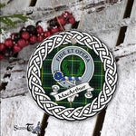 MacArthur Tartan Ornament,  ceramic ornament, personalized christmas ornaments, christmas tree ornaments, christmas door decorations, Plaid Ornament, Tartan Ceramic Ornament