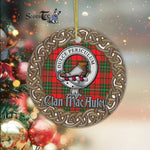 MacAulay Celtic Circle Plaid Ornament Gift. Christmas Tree Ornament Tartan Ornament Great Christmas Ornaments Gift - Scotstee Shop