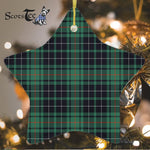 MacAulay Hunting Ancient Tartan Ornament Star Ornament, Christmas Star Decorations, ceramic ornament, Plaid Star Ceramic Ornament, Christmas Ornament Decorations Gift