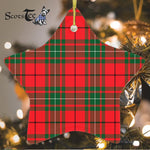 MacAulay Modern Tartan Ornament Star Ornament, Christmas Star Decorations, ceramic ornament, Plaid Star Ceramic Ornament, Christmas Ornament Decorations Gift