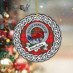 Macauley Tartan Ornament,  ceramic ornament, personalized christmas ornaments, christmas tree ornaments, christmas door decorations, Plaid Ornament, Tartan Ceramic Ornament