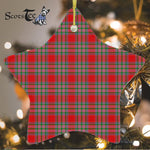 MacBain Tartan Ornament Star Ornament, Christmas Star Decorations, ceramic ornament, Plaid Star Ceramic Ornament, Christmas Ornament Decorations Gift