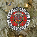 MacBean Tartan Ornament,  ceramic ornament, personalized christmas ornaments, christmas tree ornaments, christmas door decorations, Plaid Ornament, Tartan Ceramic Ornament