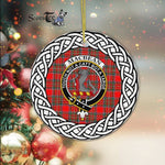 MacBean Tartan Ornament,  ceramic ornament, personalized christmas ornaments, christmas tree ornaments, christmas door decorations, Plaid Ornament, Tartan Ceramic Ornament