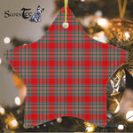 MacBean Tartan Ornament Star Ornament, Christmas Star Decorations, ceramic ornament, Plaid Star Ceramic Ornament, Christmas Ornament Decorations Gift