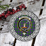 MacBrayne Tartan Ornament,  ceramic ornament, personalized christmas ornaments, christmas tree ornaments, christmas door decorations, Plaid Ornament, Tartan Ceramic Ornament