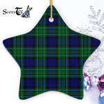 MacCallum Modern Tartan Ornament Star Ornament, Christmas Star Decorations, ceramic ornament, Plaid Star Ceramic Ornament, Christmas Ornament Decorations Gift
