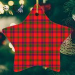 MacColl Modern Tartan Ornament Star Ornament, Christmas Star Decorations, ceramic ornament, Plaid Star Ceramic Ornament, Christmas Ornament Decorations Gift