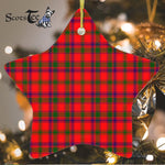 MacColl Modern Tartan Ornament Star Ornament, Christmas Star Decorations, ceramic ornament, Plaid Star Ceramic Ornament, Christmas Ornament Decorations Gift