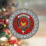 MacColl Tartan Ornament,  ceramic ornament, personalized christmas ornaments, christmas tree ornaments, christmas door decorations, Plaid Ornament, Tartan Ceramic Ornament