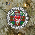 MacCulloch Tartan Ornament,  ceramic ornament, personalized christmas ornaments, christmas tree ornaments, christmas door decorations, Plaid Ornament, Tartan Ceramic Ornament