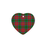 MacCulloch Tartan Heart Ornaments, Christmas Tree Ornament, Plaid Christmas Ornaments, Ceramic Heart Christmas Tree Decoration, Christmas Ornament, Plaid Ornament, Tartan Ornament, Buffalo Plaid Ornament