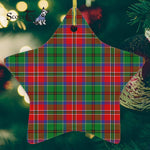 MacCulloch Tartan Ornament Star Ornament, Christmas Star Decorations, ceramic ornament, Plaid Star Ceramic Ornament, Christmas Ornament Decorations Gift