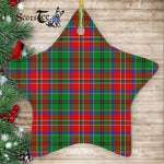 MacCulloch Tartan Ornament Star Ornament, Christmas Star Decorations, ceramic ornament, Plaid Star Ceramic Ornament, Christmas Ornament Decorations Gift