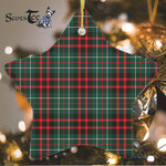 MacDiarmid Tartan Ornament Star Ornament, Christmas Star Decorations, ceramic ornament, Plaid Star Ceramic Ornament, Christmas Ornament Decorations Gift