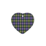 MacDonald Ancient Tartan Heart Ornaments, Christmas Tree Ornament, Plaid Christmas Ornaments, Ceramic Heart Christmas Tree Decoration, Christmas Ornament, Plaid Ornament, Tartan Ornament, Buffalo Plaid Ornament
