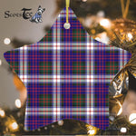 MacDonald Dress Modern Tartan Ornament Star Ornament, Christmas Star Decorations, ceramic ornament, Plaid Star Ceramic Ornament, Christmas Ornament Decorations Gift