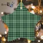 MacDonald Lord Of The Isles Hunting Tartan Ornament Star Ornament, Christmas Star Decorations, ceramic ornament, Plaid Star Ceramic Ornament, Christmas Ornament Decorations Gift