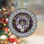 MacDonald Of Clanranald Tartan Ornament,  ceramic ornament, personalized christmas ornaments, christmas tree ornaments, christmas door decorations, Plaid Ornament, Tartan Ceramic Ornament