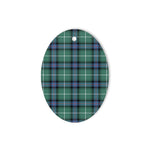 MacDonald Of The Isles Hunting Ancient Tartan Oval Ornaments, Christmas Tree Ornament, Plaid Christmas Ornaments, Ceramic Oval Christmas Tree Decoration, Tartan Oval Ornaments, Christmas Tree Ornament, Plaid Christmas Ornaments, Ceramic Oval Christmas Tree Decoration
