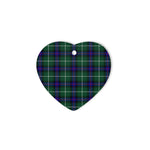 MacDonald Of The Isles Hunting Modern Tartan Heart Ornaments, Christmas Tree Ornament, Plaid Christmas Ornaments, Ceramic Heart Christmas Tree Decoration, Christmas Ornament, Plaid Ornament, Tartan Ornament, Buffalo Plaid Ornament