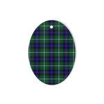 MacDonald Of The Isles Hunting Modern Tartan Oval Ornaments, Christmas Tree Ornament, Plaid Christmas Ornaments, Ceramic Oval Christmas Tree Decoration, Tartan Oval Ornaments, Christmas Tree Ornament, Plaid Christmas Ornaments, Ceramic Oval Christmas Tree Decoration