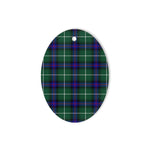 MacDonald Of The Isles Hunting Modern Tartan Oval Ornaments, Christmas Tree Ornament, Plaid Christmas Ornaments, Ceramic Oval Christmas Tree Decoration, Tartan Oval Ornaments, Christmas Tree Ornament, Plaid Christmas Ornaments, Ceramic Oval Christmas Tree Decoration