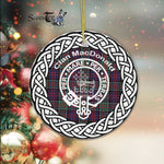 MacDonald Tartan Ornament,  ceramic ornament, personalized christmas ornaments, christmas tree ornaments, christmas door decorations, Plaid Ornament, Tartan Ceramic Ornament