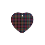 Macdonald Tartan Heart Ornaments, Christmas Tree Ornament, Plaid Christmas Ornaments, Ceramic Heart Christmas Tree Decoration, Christmas Ornament, Plaid Ornament, Tartan Ornament, Buffalo Plaid Ornament