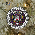 Macdonalds Of Ranald Tartan Ornament,  ceramic ornament, personalized christmas ornaments, christmas tree ornaments, christmas door decorations, Plaid Ornament, Tartan Ceramic Ornament