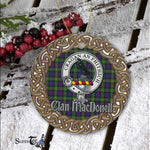 MacDonell Celtic Circle Plaid Ornament Gift. Christmas Tree Ornament Tartan Ornament Great Christmas Ornaments Gift - Scotstee Shop