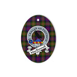 MacDonell of Glengarry Scottish Clan Badge Plaid Ornament Gift. Christmas Tree Ornament MacDonell of Glengarry Tartan Ornament,  ceramic ornament, personalized christmas ornaments, christmas tree ornaments, christmas door decorations, Plaid Ornament, Tartan Ceramic Ornament