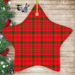 MacDonell Of Keppoch Modern Tartan Ornament Star Ornament, Christmas Star Decorations, ceramic ornament, Plaid Star Ceramic Ornament, Christmas Ornament Decorations Gift