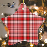 MacDougall Dress Tartan Ornament Star Ornament, Christmas Star Decorations, ceramic ornament, Plaid Star Ceramic Ornament, Christmas Ornament Decorations Gift