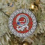 MacDougall Tartan Ornament,  ceramic ornament, personalized christmas ornaments, christmas tree ornaments, christmas door decorations, Plaid Ornament, Tartan Ceramic Ornament