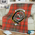 Macdougall Tartan Plaid Fleece Blanket MacDougall Ancient Plaid Blanket Clan Crest Badge Tartan Blanket Scottish Blanket