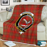 Macdougall Tartan Plaid Fleece Blankets MacDougall Plaid Blanket Clan Crest Badge Tartan Blanket Scottish Blanket