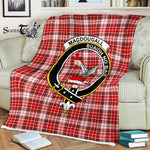 Macdougall Tartan Plaid Fleece Blankets MacDougall Dress Plaid Blanket Clan Crest Badge Tartan Blanket Scottish Blanket
