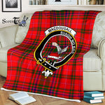 Macdougall Tartan Plaid Fleece Blankets MacDougall Modern Plaid Blanket Clan Crest Badge Tartan Blanket Scottish Blanket