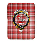 Scotstee Shop Tartan Plaid Blanket MacDougall Dress Clan Crest Badge Scottish Tartan Plaid Sherpa Blanket