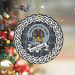 MacDowall Tartan Ornament,  ceramic ornament, personalized christmas ornaments, christmas tree ornaments, christmas door decorations, Plaid Ornament, Tartan Ceramic Ornament