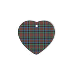 MacDuff Hunting Ancient Tartan Heart Ornaments, Christmas Tree Ornament, Plaid Christmas Ornaments, Ceramic Heart Christmas Tree Decoration, Christmas Ornament, Plaid Ornament, Tartan Ornament, Buffalo Plaid Ornament