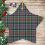 MacDuff Hunting Ancient Tartan Ornament Star Ornament, Christmas Star Decorations, ceramic ornament, Plaid Star Ceramic Ornament, Christmas Ornament Decorations Gift