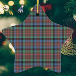 MacDuff Hunting Ancient Tartan Ornament Star Ornament, Christmas Star Decorations, ceramic ornament, Plaid Star Ceramic Ornament, Christmas Ornament Decorations Gift
